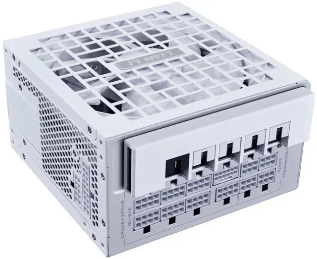 Alt view image 2 of 7 - Lian Li RS1000W - Rotational Shift Fully Modular ATX Power Supply - 1000W (USB Hub Included) - 80 Plus Gold Efficiency - ATX 3.1 & PCIe 5.1 Compliant - Easy Cable Management - White (RS1000G.WH)