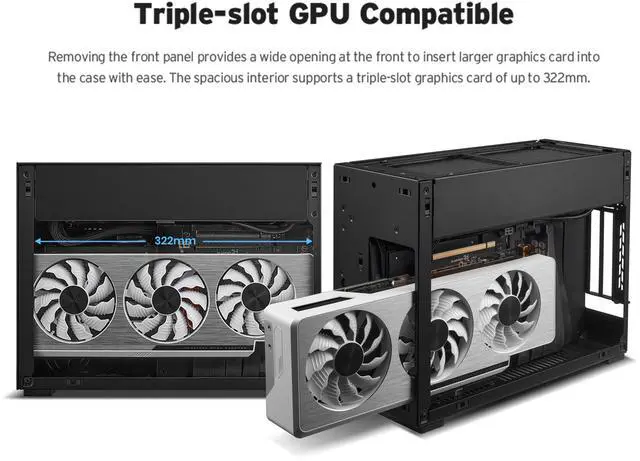 Alt view image 12 of 12 - LIAN LI A4-H2O Black SPCC / Aluminum Mini-ITX Computer Case, PCI4.0 Riser Card Cable Included (A4-H2O X4)