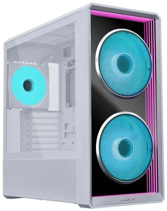 Main image of Lian Li LANCOOL 217 INF White Infinity Mirror Computer Case, Mid-Tower ATX PC Case w/ 3 Pre-Installed Fans, 2x170mm ARGB Fans, 1x140mm, Front Mirror Glass Panel, Optimized Airflow - White (LAN217INFW)