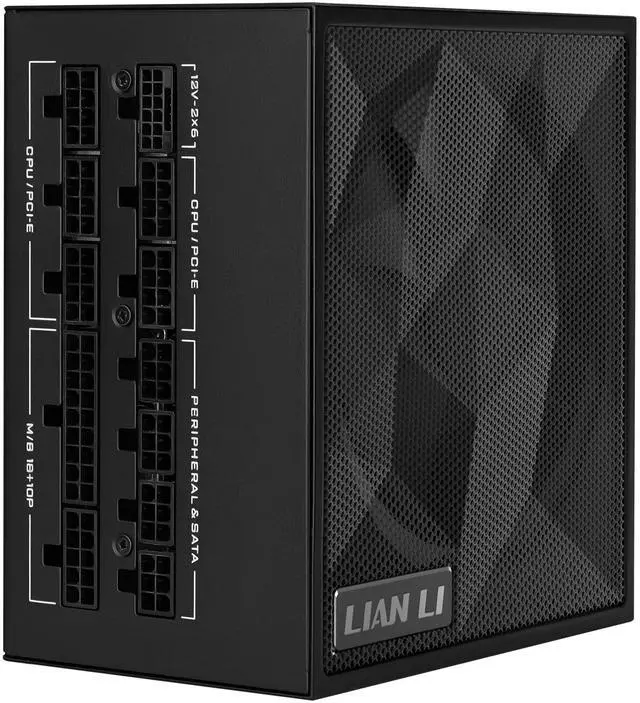 Alt view image 2 of 7 - Lian Li SX 850W Full Modular SXP Compact ATX Form Factor Power Supply w/ 12V-2x6 Cable - ATX 3.1 & PCIE 5.1 Compliant, Cybenetics Platinum Efficiency - 140MM - 10 Year Warranty - Black (SX0850P.B)