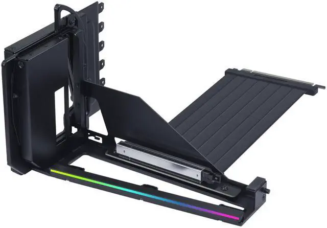 Alt view image 2 of 7 - Lian Li Multi-Direction Vertical GPU Bracket V4 - Premium Gen 5 Riser Cable PCI-E 5.0, PCIe 3.0/4.0 Compatible, Adjustable Position - (VG4v4 Black)