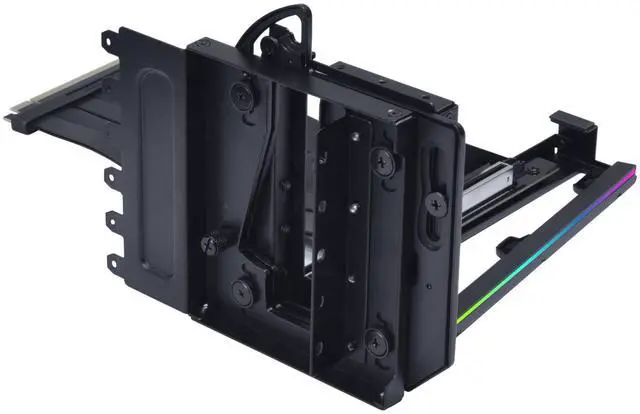 Alt view image 3 of 7 - Lian Li Multi-Direction Vertical GPU Bracket V4 - Premium Gen 5 Riser Cable PCI-E 5.0, PCIe 3.0/4.0 Compatible, Adjustable Position - (VG4v4 Black)