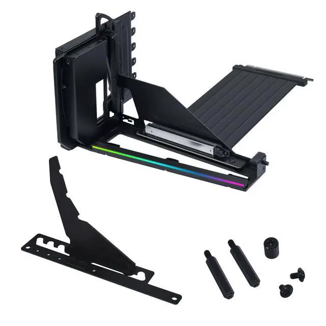 Main image of Lian Li Multi-Direction Vertical GPU Bracket V4 - Premium Gen 5 Riser Cable PCI-E 5.0, PCIe 3.0/4.0 Compatible, Adjustable Position - (VG4v4 Black)