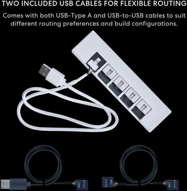 Alt view image 6 of 7 - Lian Li RS1000W - Rotational Shift Fully Modular ATX Power Supply - 1000W (USB Hub Included) - 80 Plus Gold Efficiency - ATX 3.1 & PCIe 5.1 Compliant - Easy Cable Management - White (RS1000G.WH)