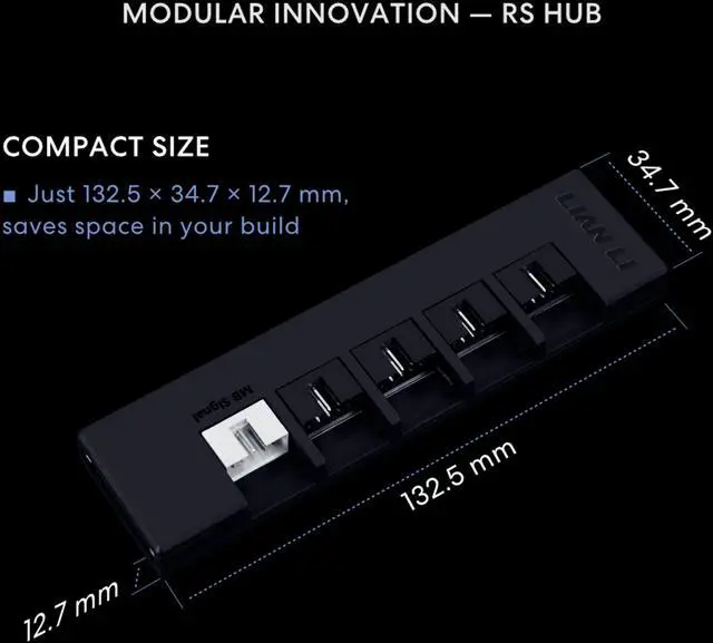 Alt view image 3 of 7 - Lian Li RS1000X - Rotational Shift Fully Modular ATX Power Supply - 1000W (USB Hub Included) - 80 Plus Gold Efficiency - ATX 3.1 & PCIe 5.1 Compliant - Easy Cable Management - Black (RS1000G.BH)