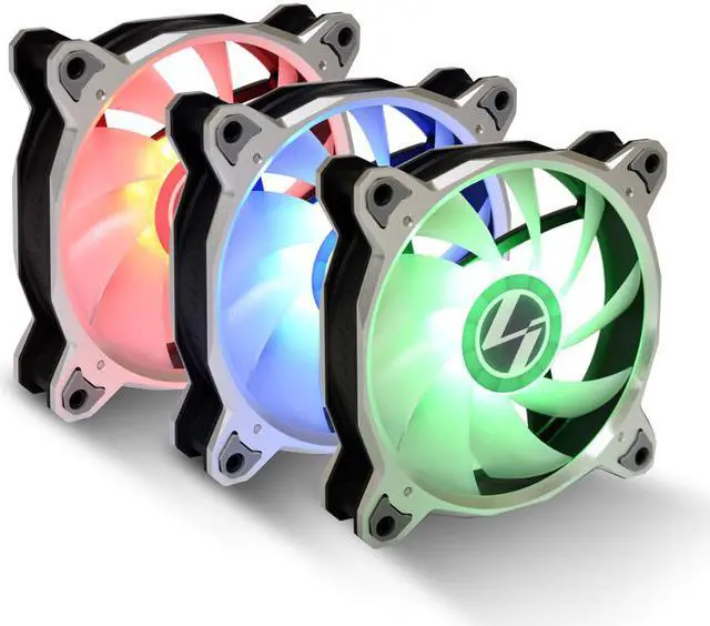 Alt view image 5 of 7 - LIAN LI BORALITE Series RGB BORALITE120-3A S, 120mm  LED PWM Fan, 3 FANS Pack - Silver Frame  (LEDs Powered by Motherboard 4 PIN Headers. No LEDs Controller Included)--1 Year Warranty