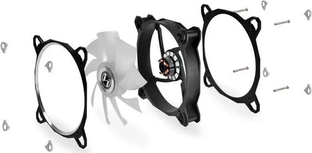 Alt view image 3 of 7 - LIAN LI BORA DIGITAL Series RGB BR DIGITAL-3R S, 120mm Addressable RGB LED PWM Fan, 3 FANS Pack - Silver Frame