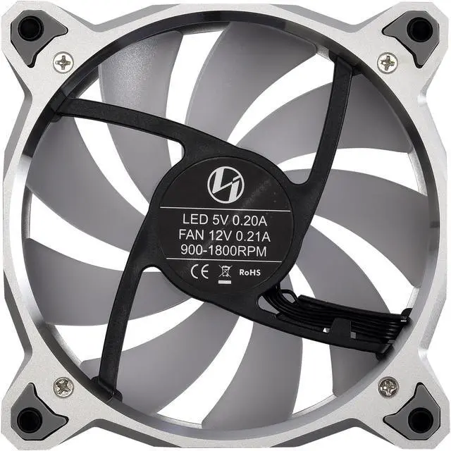 Alt view image 8 of 7 - LIAN LI BORA DIGITAL Series RGB BR DIGITAL-3R S, 120mm Addressable RGB LED PWM Fan, 3 FANS Pack - Silver Frame