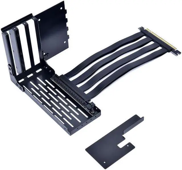 Alt view image 2 of 20 - LIAN LI LAN2-1X Premium PCI-E x16 3.0 Black Extender Riser Cable 200mm and Covert Bracket for LANCOOL II / LANCOOL II Mesh RGB Black /  LANCOOL II Mesh Performance---LAN2-1X