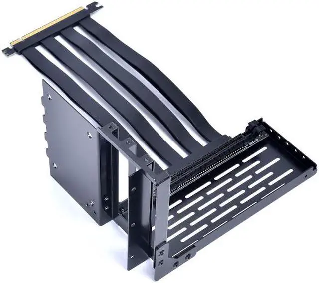 Alt view image 4 of 20 - LIAN LI LAN2-1X Premium PCI-E x16 3.0 Black Extender Riser Cable 200mm and Covert Bracket for LANCOOL II / LANCOOL II Mesh RGB Black /  LANCOOL II Mesh Performance---LAN2-1X