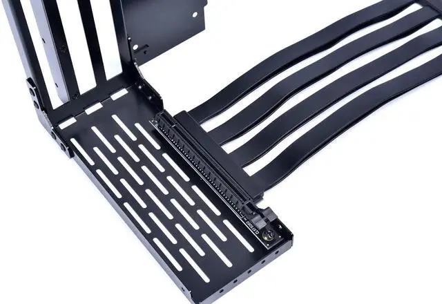 Alt view image 5 of 20 - LIAN LI LAN2-1X Premium PCI-E x16 3.0 Black Extender Riser Cable 200mm and Covert Bracket for LANCOOL II / LANCOOL II Mesh RGB Black /  LANCOOL II Mesh Performance---LAN2-1X