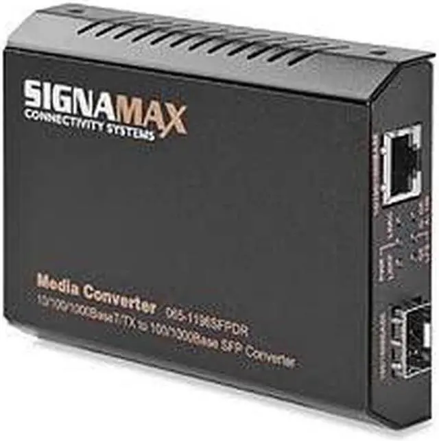 Main image of Signamax 065-1196SFPDR 10/100/1000 to 100/1000 SFP Media Converter 10/100/1000BaseT/TX to Dual-Rate 100Base or 1000Base SFP Media Converter