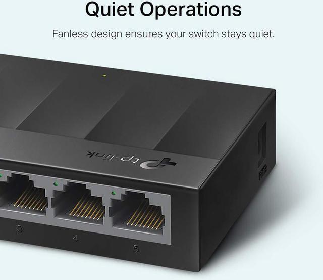Alt view image 9 of 20 - TP-Link Litewave 8 Port Gigabit Ethernet Switch | Desktop Ethernet Splitter | Plastic Case | Unshielded Network Switch | Plug & Play | Fanless Quiet | Unmanaged (LS1008G)
