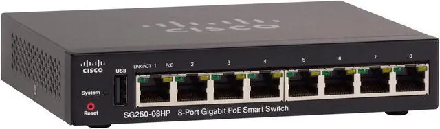 Alt view image 2 of 15 - Sg250-08Hp 8-Port Gigabit Poe Smart Switch