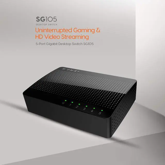 Alt view image 12 of 20 - Tenda Network SG105 5-Port 10/100/1000 Gigabit Desktop Switch