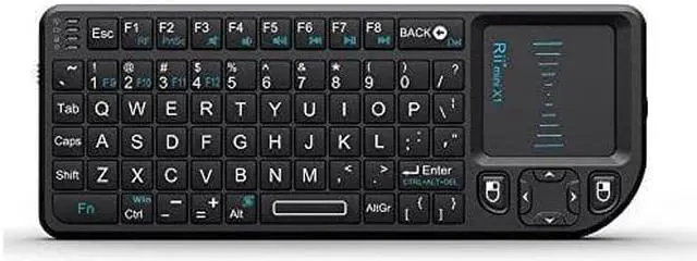 Main image of Rii Mini Wireless 2.4GHz Keyboard with Mouse Touchpad Remote Control, Black (mini X1)