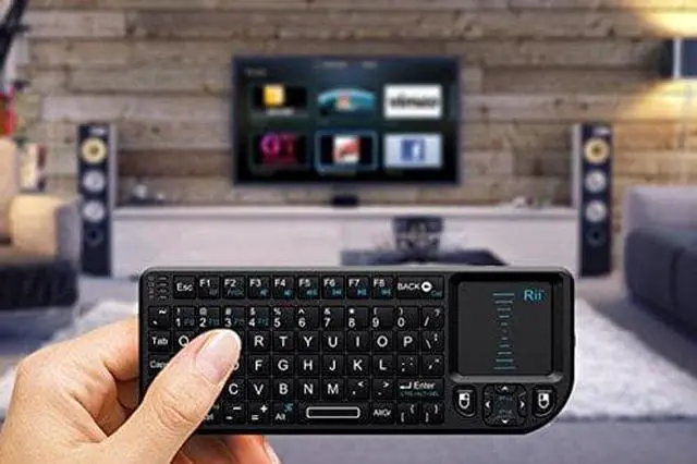 Alt view image 3 of 7 - Rii Mini Wireless 2.4GHz Keyboard with Mouse Touchpad Remote Control, Black (mini X1)