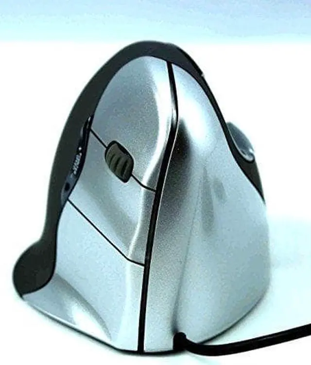 Alt view image 7 of 7 - Evoluent Vertical Mouse 4 "Regular Size" Right Hand (model # VM4R) - USB Wired Plus Jestik Microfiber Cloth - Value Bundle