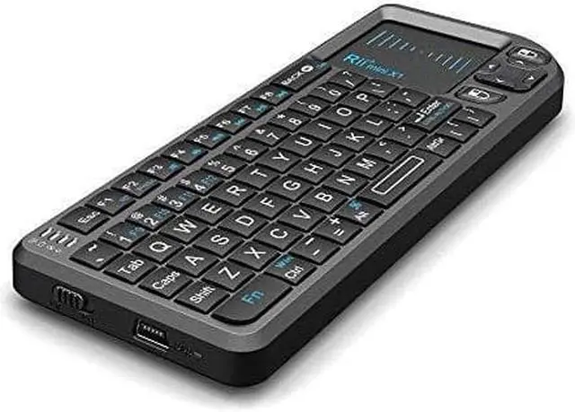 Alt view image 5 of 7 - Rii Mini Wireless 2.4GHz Keyboard with Mouse Touchpad Remote Control, Black (mini X1)