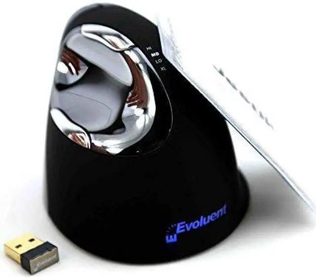 Alt view image 2 of 7 - Evoluent VerticalMouse 4 Right Wireless VM4RW Plus Jestik Microfiber Cloth - Value Bundle