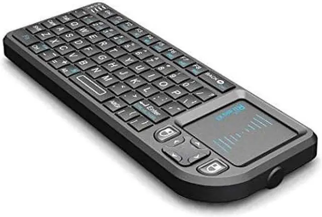 Alt view image 4 of 7 - Rii Mini Wireless 2.4GHz Keyboard with Mouse Touchpad Remote Control, Black (mini X1)