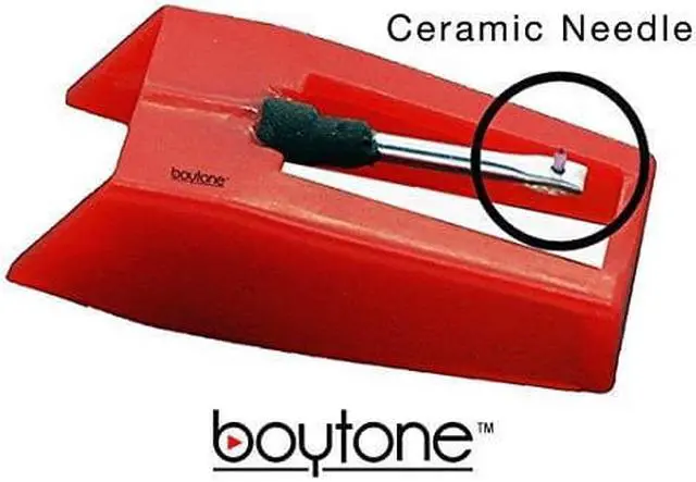 Alt view image 4 of 4 - Boytone Pack of 2, Sapphire Tipped Ceramic Replacement Needle for Turntables