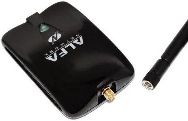 Alt view image 2 of 5 - Alfa AWUS036NHA Wireless B/G/N USB Adaptor - 802.11n - 150 Mbps - 2.4 GHz - 5 dBi Antenna - Long Range - Atheros Chipset - Windows XP/Vista 64-Bit/128-Bit Windows 7 Compatible