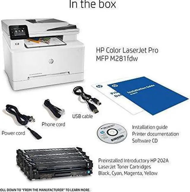 Alt view image 5 of 7 - HP LaserJet Pro M281fdw All in One Wireless Color Laser Printer