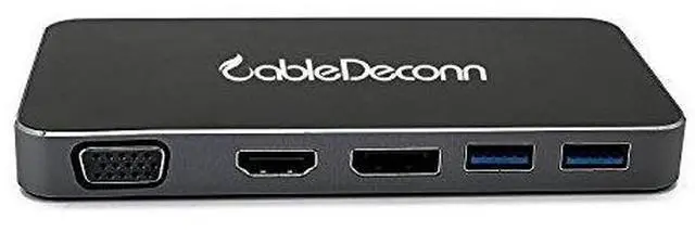 Alt view image 2 of 7 - USB-C to Hub,CableDeconn 8 in 1 Digital Multi-port USB-C to HDMI/VGA/Displayport Output USB-C PD PC 2 USB 3.0 Ports Cable Adapter for 2017 Macbook Pro
