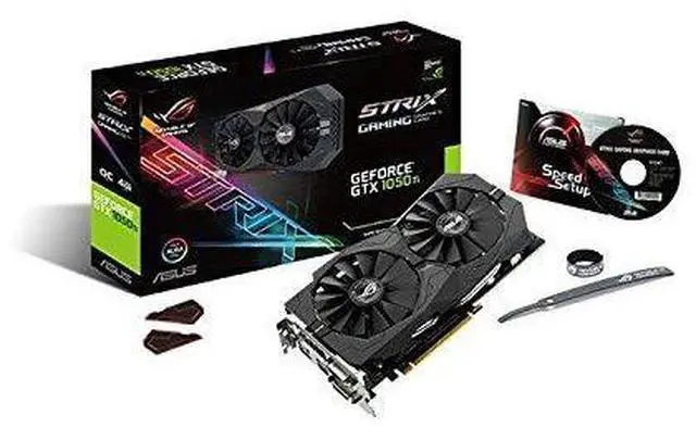 Alt view image 7 of 7 - ASUS Geforce GTX 1050Ti 4GB ROG STRIX OC Edition HDMI 2.0 DP 1.4 Gaming Graphics Card (STRIX-GTX1050TI-O4G-GAMING) Graphic Cards