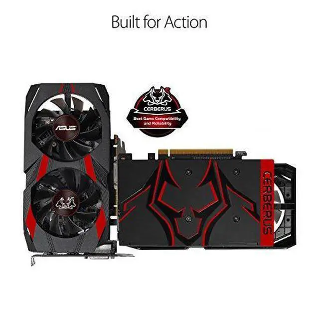 Alt view image 3 of 5 - ASUS Geforce GTX 1050 OC Edition 2GB GDDR5 DVI-D HDMI DP 1.4 Gaming Graphics Card Graphic Cards CERBERUS-GTX1050-O2G