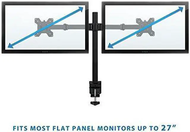 Alt view image 7 of 9 - Mount-It! Dual Monitor Desk Mount | Fits Up to 32" Screens | Full Motion Gaming VESA Mount