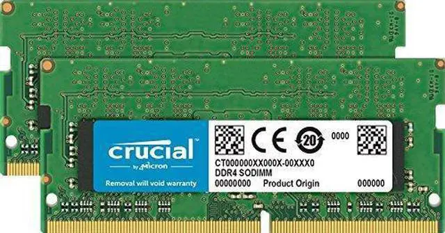 Main image of Crucial 32GB Kit (16GBx2) DDR4 2400 MT/s (PC4-19200) DR x8 SODIMM 260-Pin for Mac - CT2K16G4S24AM