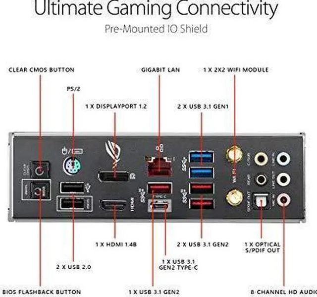 Alt view image 4 of 5 - ASUS ROG Maximus XI Hero (Wi-Fi) Z390 Gaming Motherboard LGA1151 (Intel 8th 9th Gen) ATX DDR4 DP HDMI M.2 USB 3.1 Gen2 802.11ac Wi-Fi