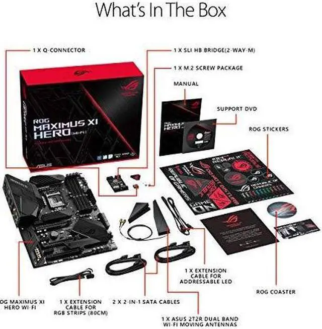 Alt view image 5 of 5 - ASUS ROG Maximus XI Hero (Wi-Fi) Z390 Gaming Motherboard LGA1151 (Intel 8th 9th Gen) ATX DDR4 DP HDMI M.2 USB 3.1 Gen2 802.11ac Wi-Fi