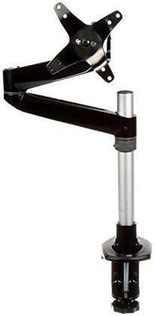Alt view image 2 of 5 - 3M Desk Mount Monitor Arm, Adjust Swivel, Tilt and Rotate by Holding and Moving Monitor, 7.5" Height Range, Free Up Desk Space, Clamp or Grommet, Monitors Up to 30 lbs <= 27", Black (MA140MB)