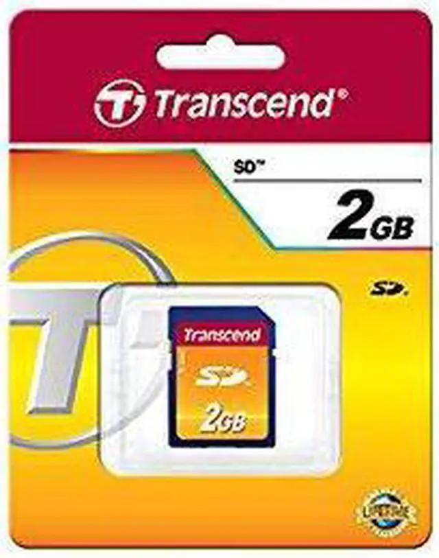 Alt view image 2 of 2 - Transcend 2 GB SD Flash Memory Card (TS2GSDC)