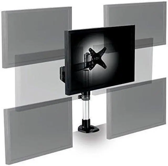 Alt view image 3 of 5 - 3M Desk Mount Monitor Arm, Adjust Swivel, Tilt and Rotate by Holding and Moving Monitor, 7.5" Height Range, Free Up Desk Space, Clamp or Grommet, Monitors Up to 30 lbs <= 27", Black (MA140MB)