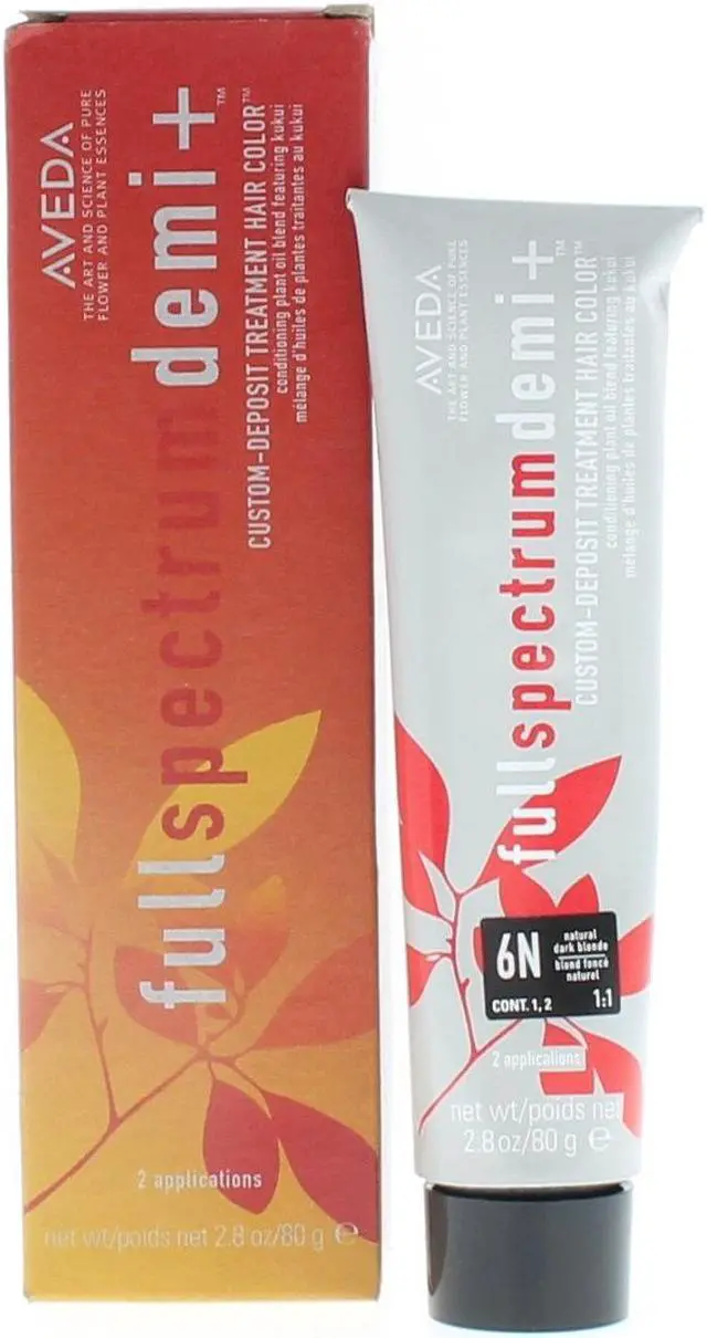 Alt view image 2 of 2 - Aveda Full Spectrum Demi+ 6N-Natural Dark Blonde Deposit Treatment Hair Color 2.8 Ounce 80 Milliliters