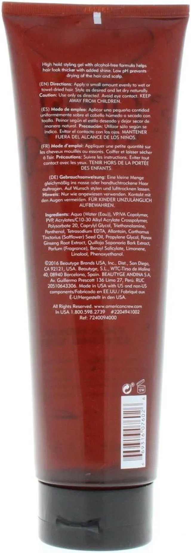 Alt view image 4 of 14 - American Crew Men Firm Hold Styling Gel (Non-Flaking Gel) 390ml/13.1oz
