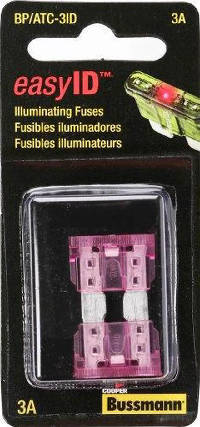 Alt view image 3 of 12 - EATON BUSSMANN BP/ATC-3ID Automotive Fuse, 3A, 2 PK