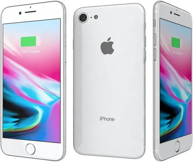 Alt view image 8 of 9 - Apple iPhone 8 64GB 4G LTE Unlocked Cell Phone 4.7" 2GB RAM - Silver