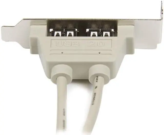 Alt view image 3 of 4 - 2 Port USB A Female Low Profile Slot Plate Adapter