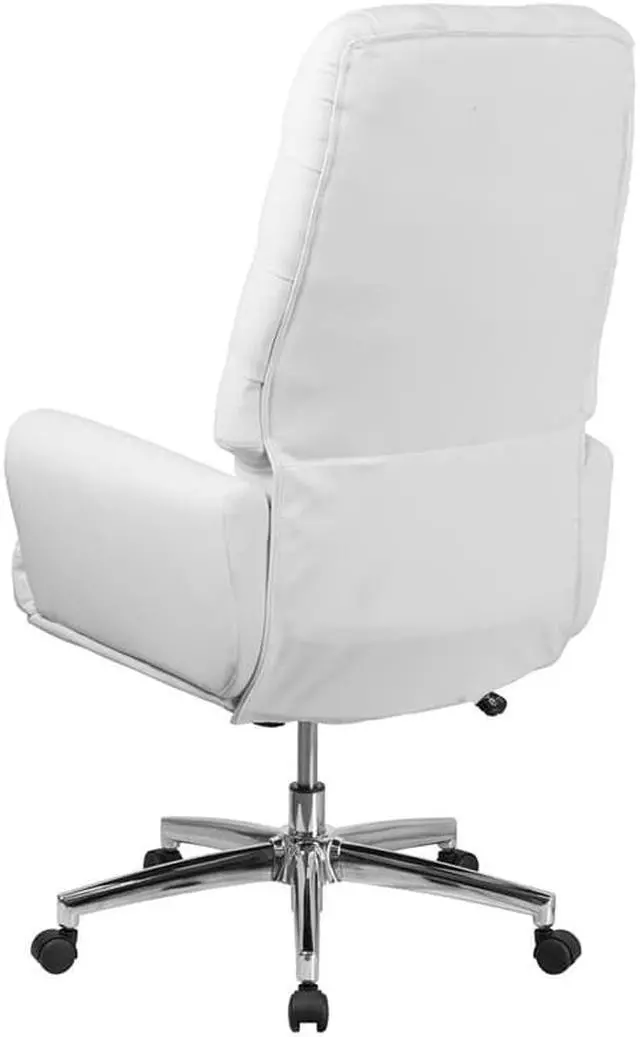 Alt view image 6 of 20 - Flash Furniture High Back Traditional Tufted White Leather Executive Swivel Chair with Arms