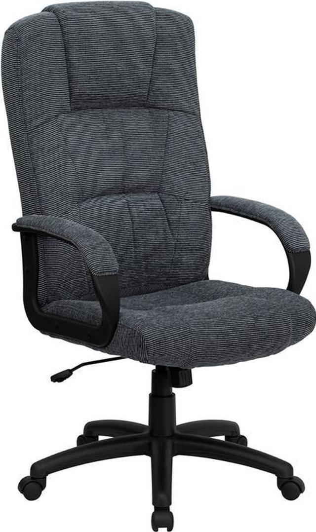 Alt view image 9 of 20 - Flash Furniture BT-9022-BK-GG High Back Gray Fabric Executive Office Chair