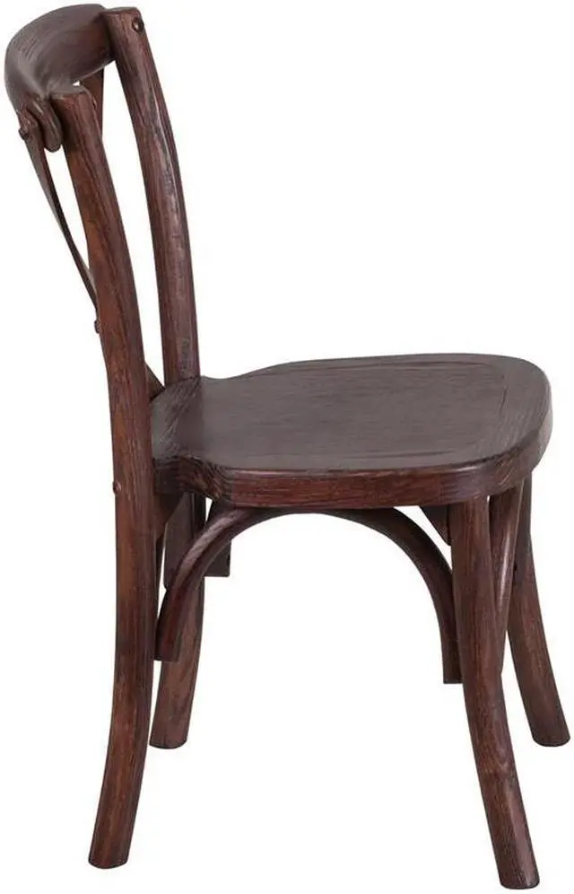 Alt view image 6 of 20 - HERCULES Series Stackable Kids Mahogany Wood Cross Back Chair