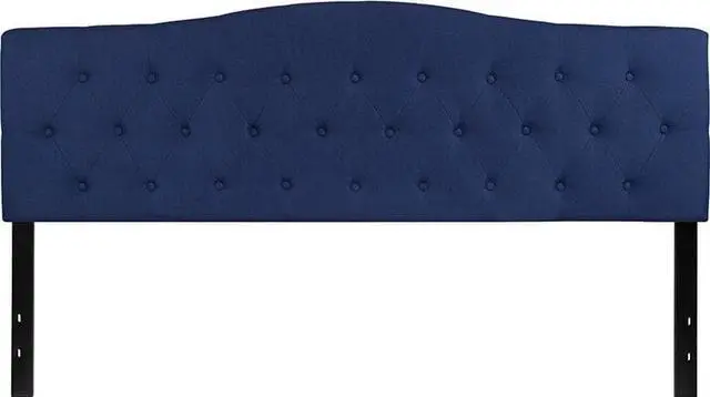 Alt view image 7 of 16 - Cambridge Tufted Upholstered King Size Headboard in Navy Fabric