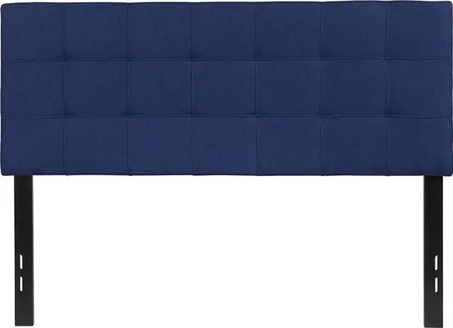 Alt view image 12 of 20 - Bedford Tufted Upholstered Full Size Headboard in Navy Fabric