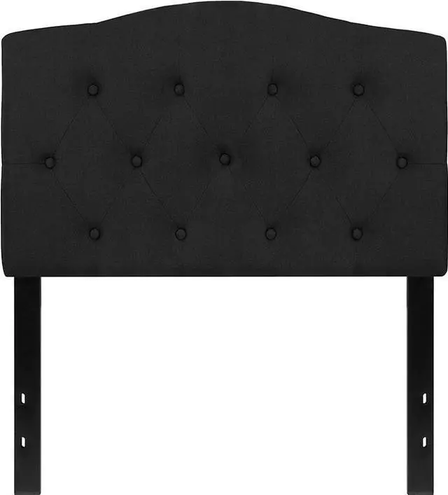 Alt view image 7 of 8 - Cambridge Tufted Upholstered Twin Size Headboard in Black Fabric
