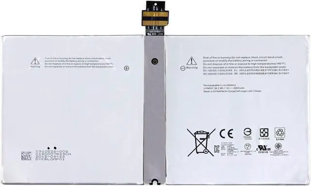 Alt view image 2 of 5 - G3HTA027H Tablet Battery Replacement For Microsoft Surface Pro 4 PRO 4 1724 Series DYNR01 7.5V 38.2WH 5087MAH